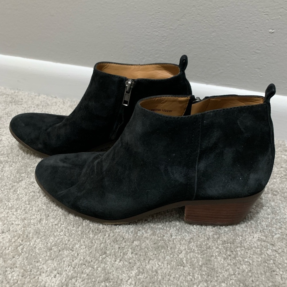 J. Crew Black Suede Ankle Boots/Bootie